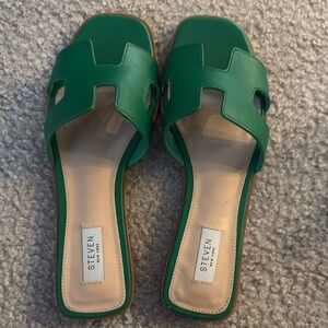 Steven By Steve Madden Green Sandals Hadyn